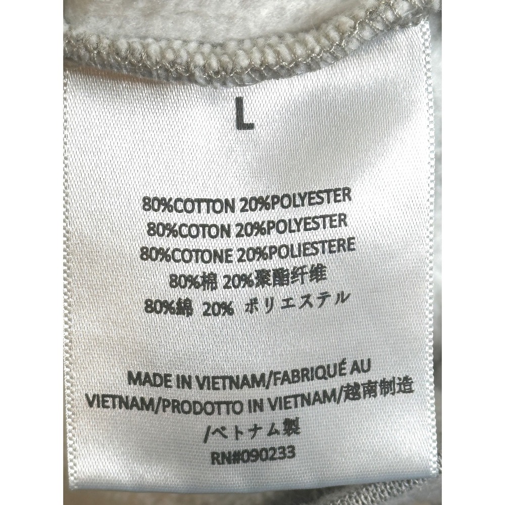 Fear of God Essentials Grey Crewneck Sweatshirt Oversized Logo Fleece Large - Picture 6 of 11